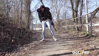 Squatting In Denims