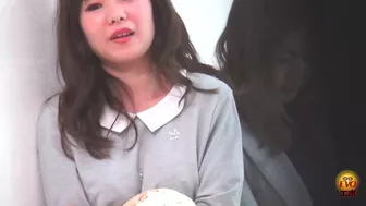 EE-307 01 Women lining up to pee in popular public toilet VOL 3