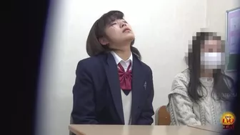 EE-569 03 Hidden toilet camera: pee just in time after school girls career consultation, , DesperVids