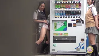 SL-021 02 Schoolgirls peeing pranks Mischievous outdoor pissing voyeur