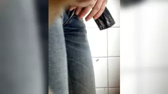 Slim young girl splatters her legs, Voyeur Collection, PissRIP